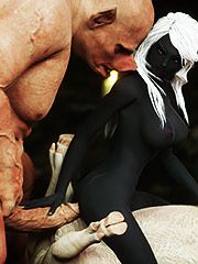 Spreads her wet cunt - The pigs Den by Vaesark