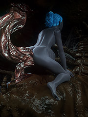 Tentacle evil creature - Shi'nvyrae by Vaesark