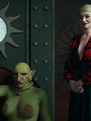 Her pussy is wet, so my cock slides in easily, but her thick pussy walls gently bite down on my cock, and I can feel the folds of her meat walls - Princess and 5 Goblins 5 by Jared999D