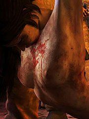 The sudden pain making her groan - Jungle camp by Quoom