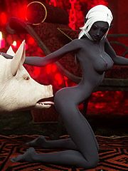 Bitches pleasure a massive dick - The pigs Den by Vaesark