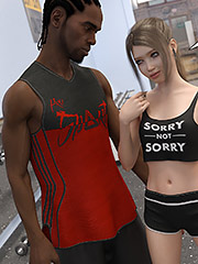 Ummm, is he touching my ass? - Natasha's workout part 1 by Dark Lord